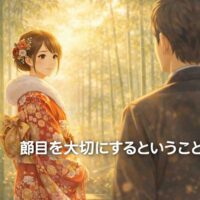 成人式という人生の節目を迎える娘と、それを静かに見守る父親の姿が、節目を大切にする気持ちと人としての成長を象徴しているアイキャッチ画像