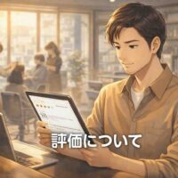 口コミ評価を前にしながらも、数字ではなく人との信頼を大切にする姿勢を表現したアイキャッチ画像